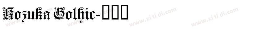 Kozuka Gothic字体转换